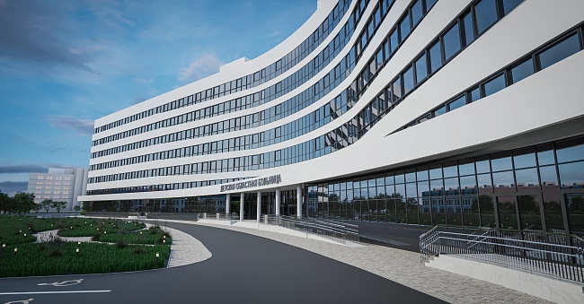 Витражи и белые панели: утверждены фасадные решения для новой детской областной больницы 